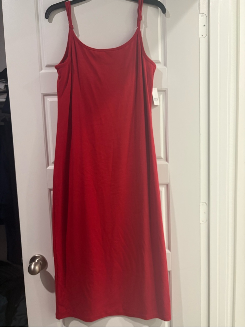 GAP Red Maxi Slip Dress with Adjustable Straps